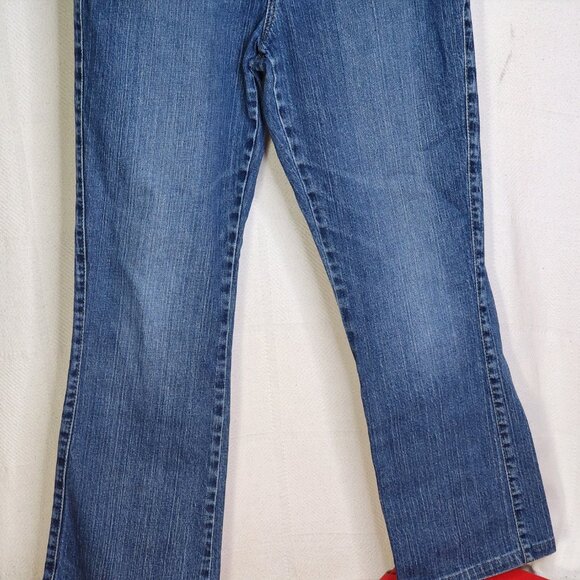 Lee National Denim Day Med Wash Breast Cancer Awareness Pink Stitch Jeans 8 MED - Picture 4 of 16